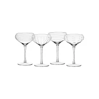 Cheers 4-Piece Coupe Cocktail Glass Set