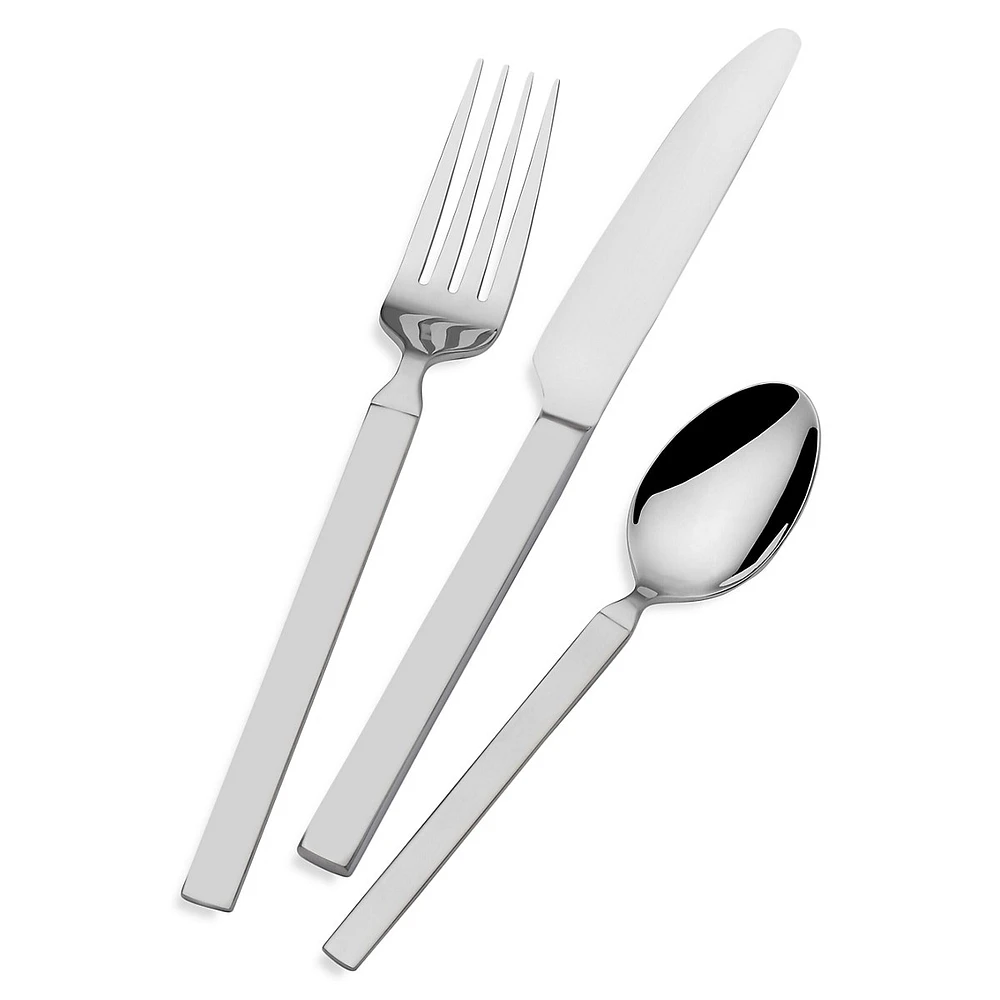 Arlo 24-Piece Flatware Set With Rubberwood Caddy