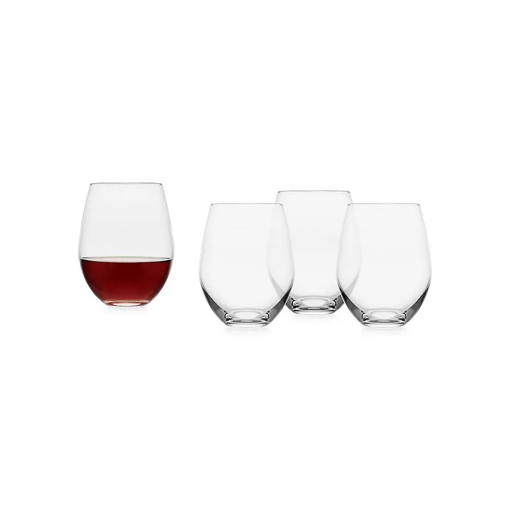 Samantha 4-Piece Stemless Wine Glass Set