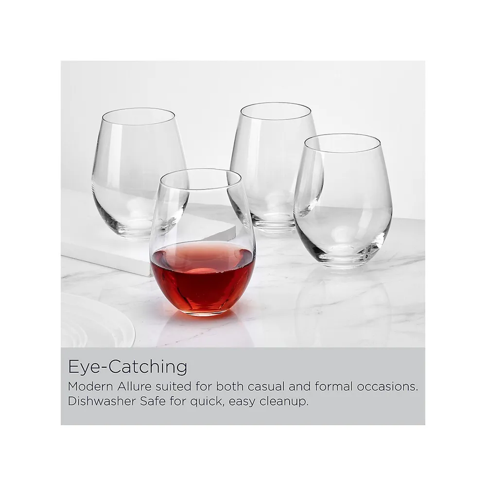 Samantha 4-Piece Stemless Wine Glass Set