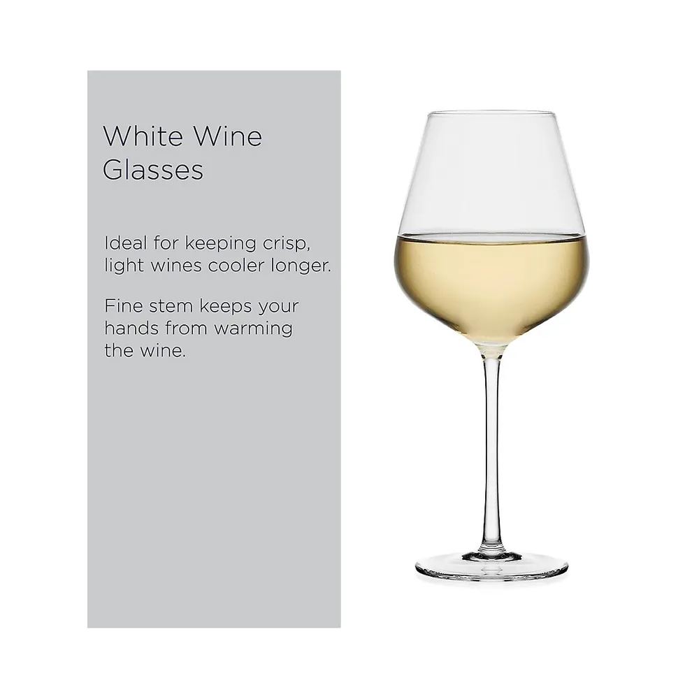 Samantha 4-Piece White Wine Glass Set