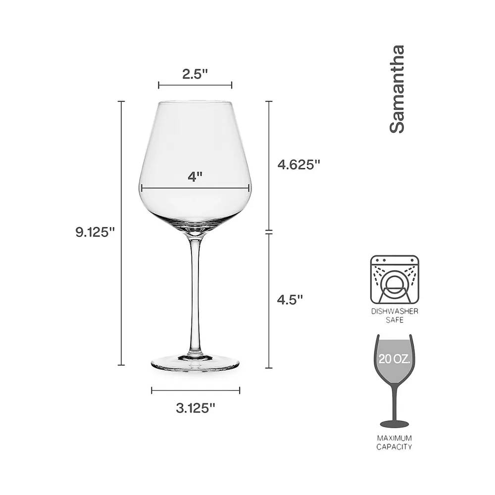 Samantha 4-Piece Wine Glass Set