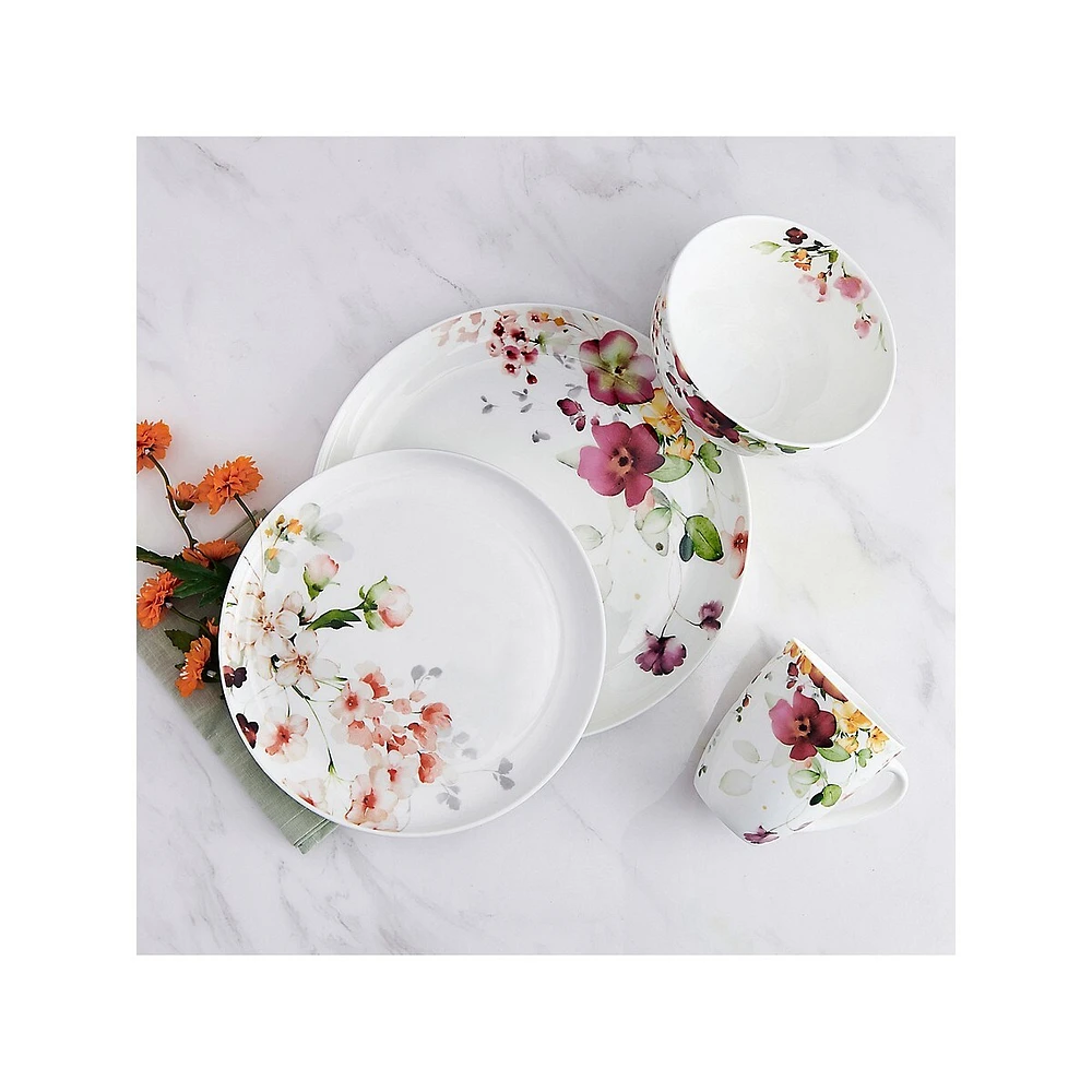 Valencia Bone China 16-Piece Dinnerware Set