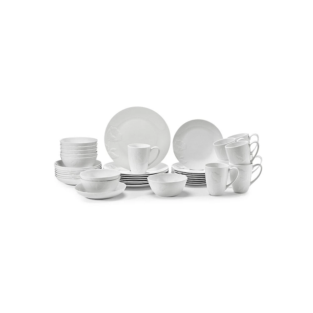 Bella Bone China 40-Piece Dinnerware Set