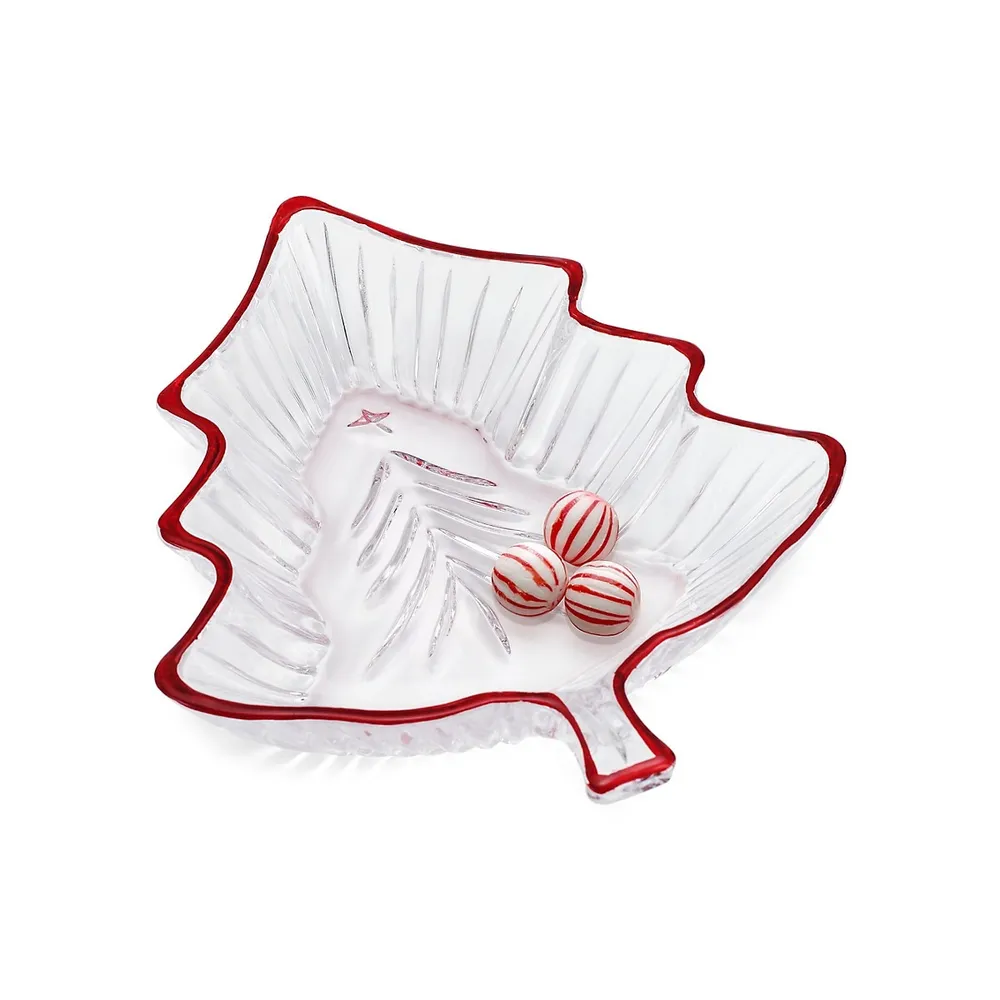 Celebrations Tree Dish With Red Trim