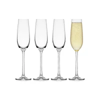 Lana 8.25 Oz Flute Glass, Set Of 4