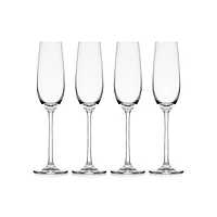 Lana 8.25 Oz Flute Glass, Set Of 4