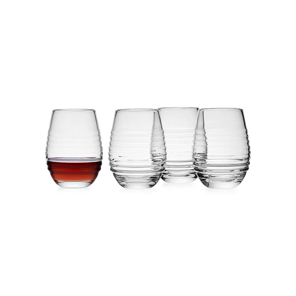 Ciara 4-Piece 18 OZ. Stemless Wine Glasses Set