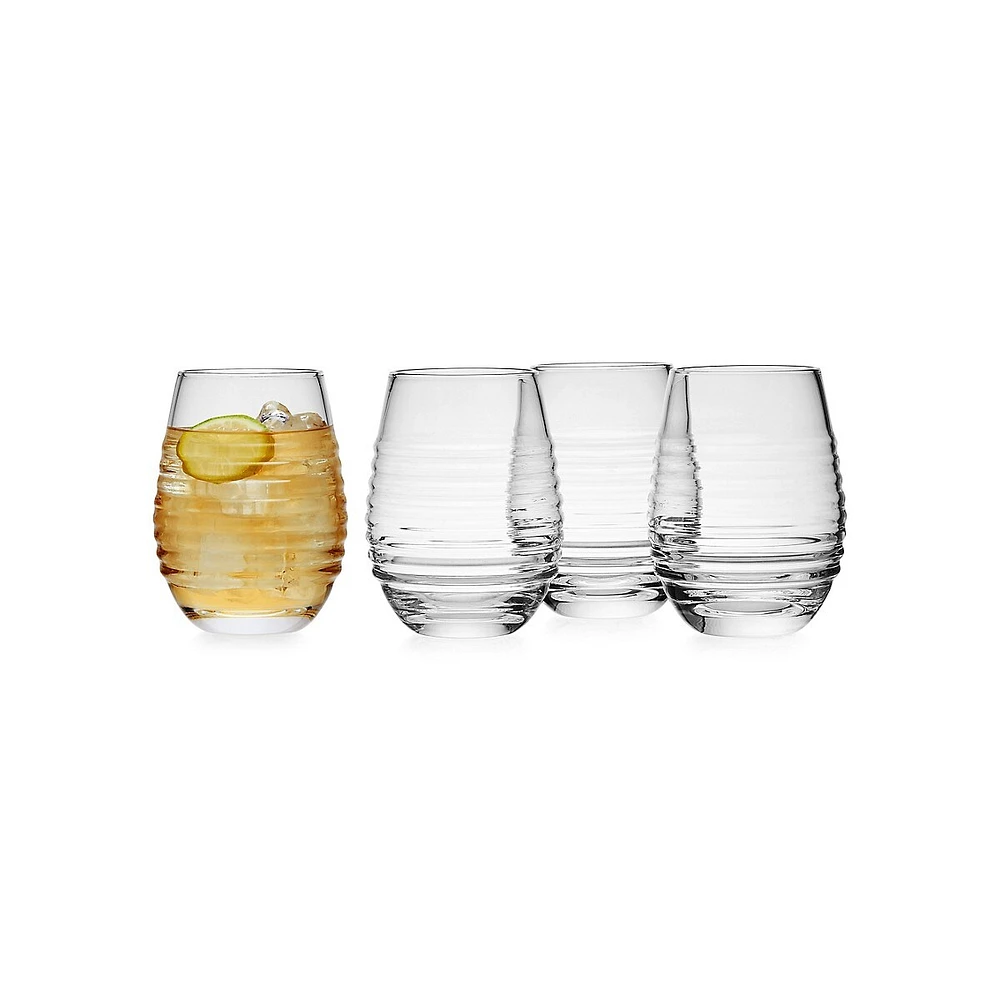 Ciara 4-Piece 18 OZ. Stemless Wine Glasses Set