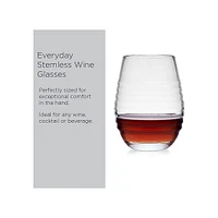 Ciara 4-Piece 18 OZ. Stemless Wine Glasses Set