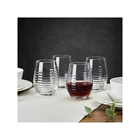 Ciara 4-Piece 18 OZ. Stemless Wine Glasses Set