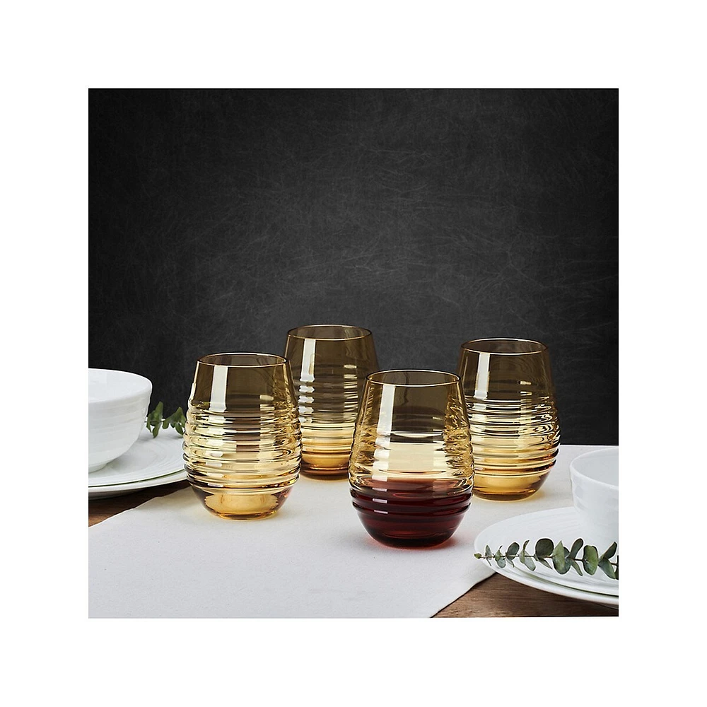 Ciara 4-Piece 18 OZ. Stemless Wine Glasses Set