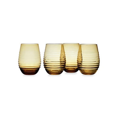 Ciara 4-Piece 18 OZ. Stemless Wine Glasses Set