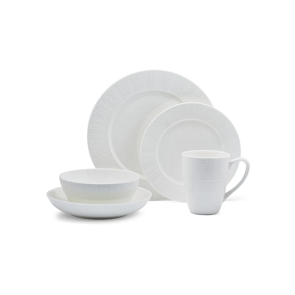 Bowen 40-Piece Bone China Dinnerware Set, Service For 8