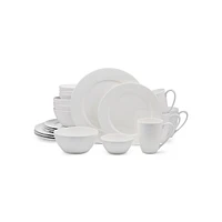 Cheers White 20-Piece Bone China Dinnerware Set, Service For 4