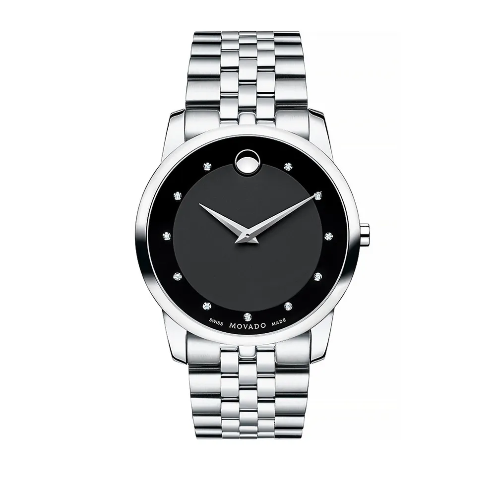 Museum Classic Analog Watch with Diamond Markers