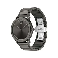 Bold Stainless Steel Analog Bracelet Watch