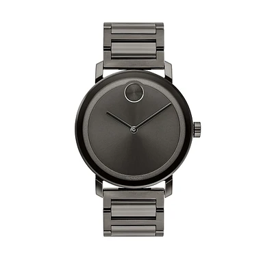 Bold Stainless Steel Analog Bracelet Watch