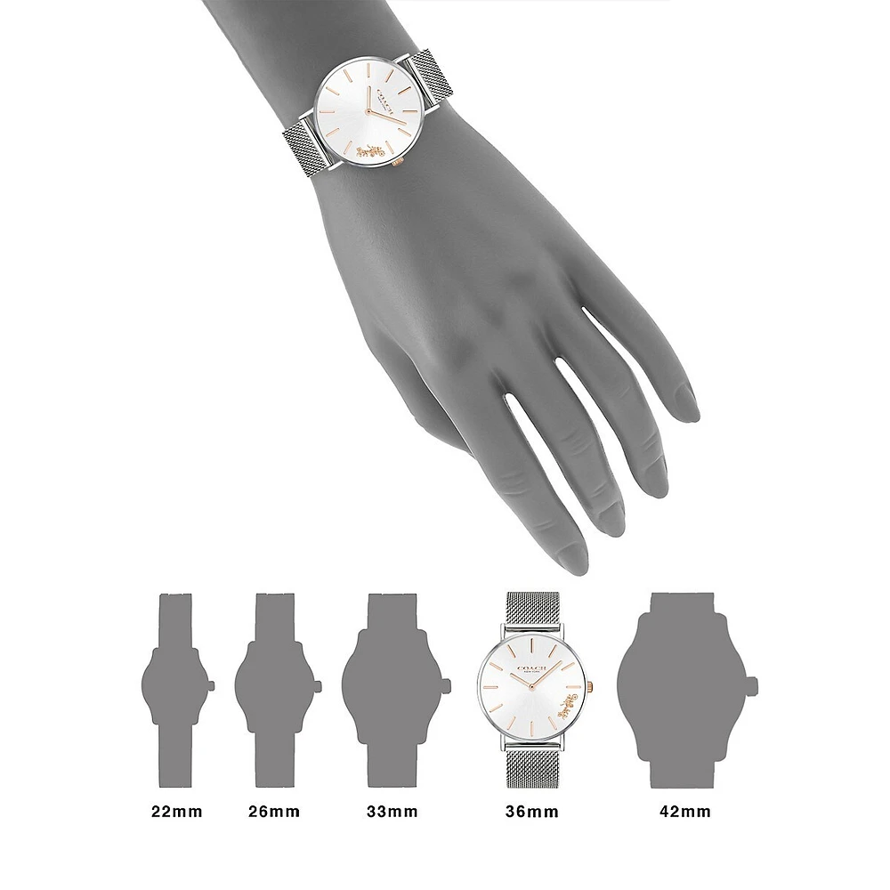 Perry Stainless Steel Mesh Bracelet Watch