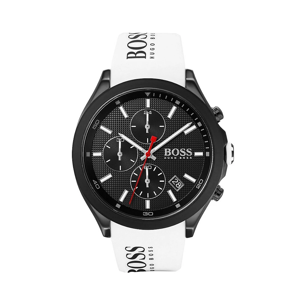 Velocity Silicone-Strap Chronograph Watch