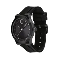 Bold Stainless Steel & Silicone-Strap Watch
