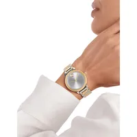 Two-Tone Stainless Steel Bracelet Watch