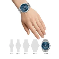 Champion Blue Dial & Stainless Steel Chronograph Bracelet Watch