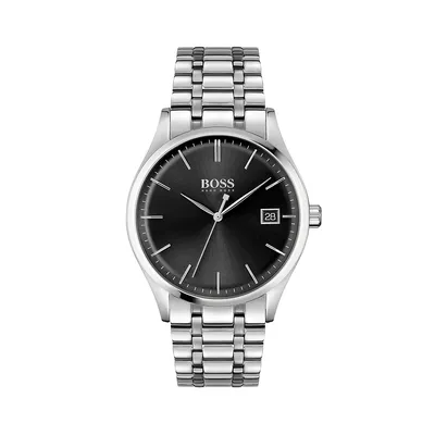 Commissioner Stainless Steel Bracelet Watch