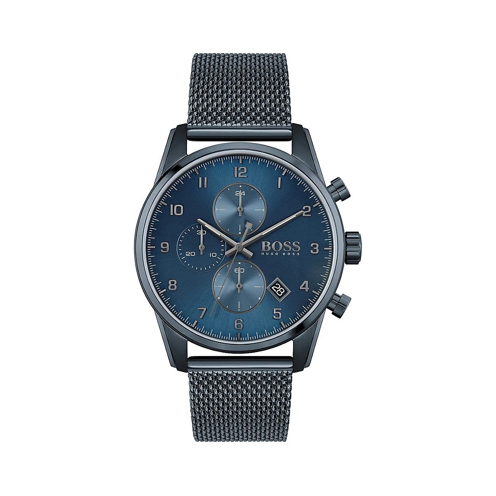 Montre-bracelet chronographe en acier inoxydable Skymaster