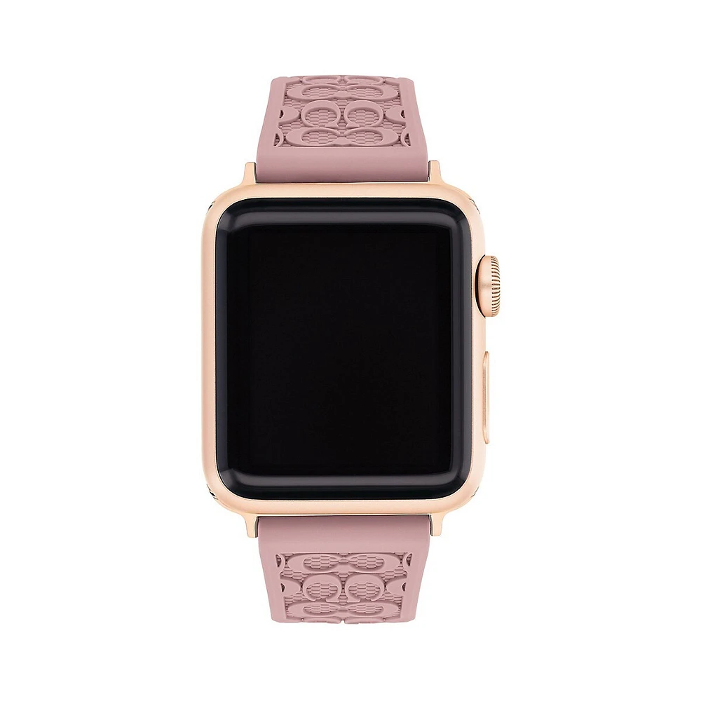 Logo Embossed Apple Watch Strap
