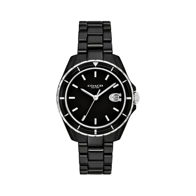 Preston Stainless Steel & Black Ceramic Bracelet Watch​ 14503805
