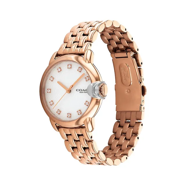 GUESS Monogram Rose-Goldtone Bracelet Watch GW0549L3