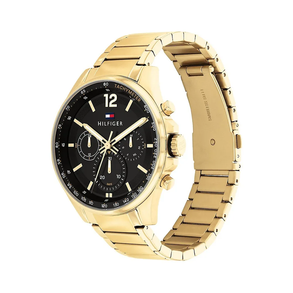 Ionic Goldplated 2 Steel Chronograph Bracelet Watch 1791974