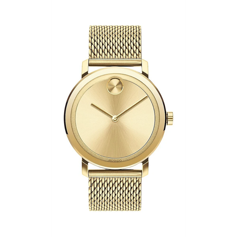 Bold Goldtone Bracelet Watch