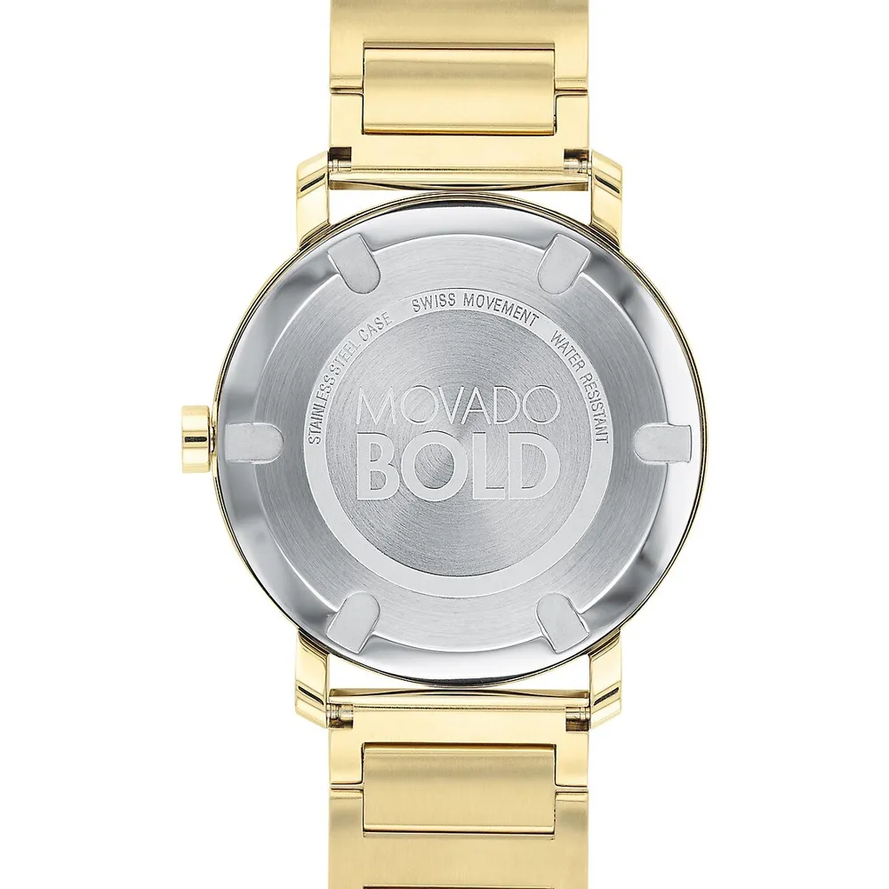 Bold Stainless Steel Analog Bracelet Watch