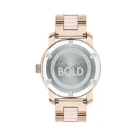 Pale Rose Gold IP Stainless Steel Bracelet Watch 3600799
