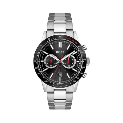 Allure Black Dial Stainless Steel Bracelet Chronograph Watch 1513922