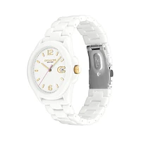 Greyson White Ceramic Bracelet Strap Analog Watch 14503925