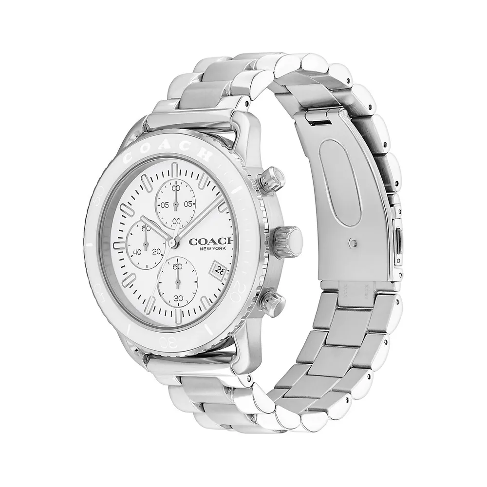 Montre chronographe à bracelet en acier inoxydable Cruiser