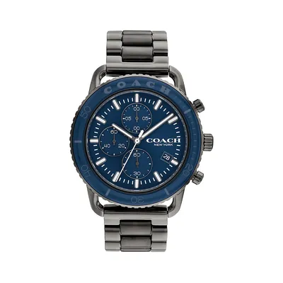 Montre-bracelet chronographe en acier inoxydable à placage ionique Cruiser 14602595