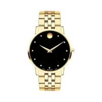 Museum Classic Goldtone Stainless Steel & 0.043 CT. T.W. Diamond Bracelet Watch 0607625