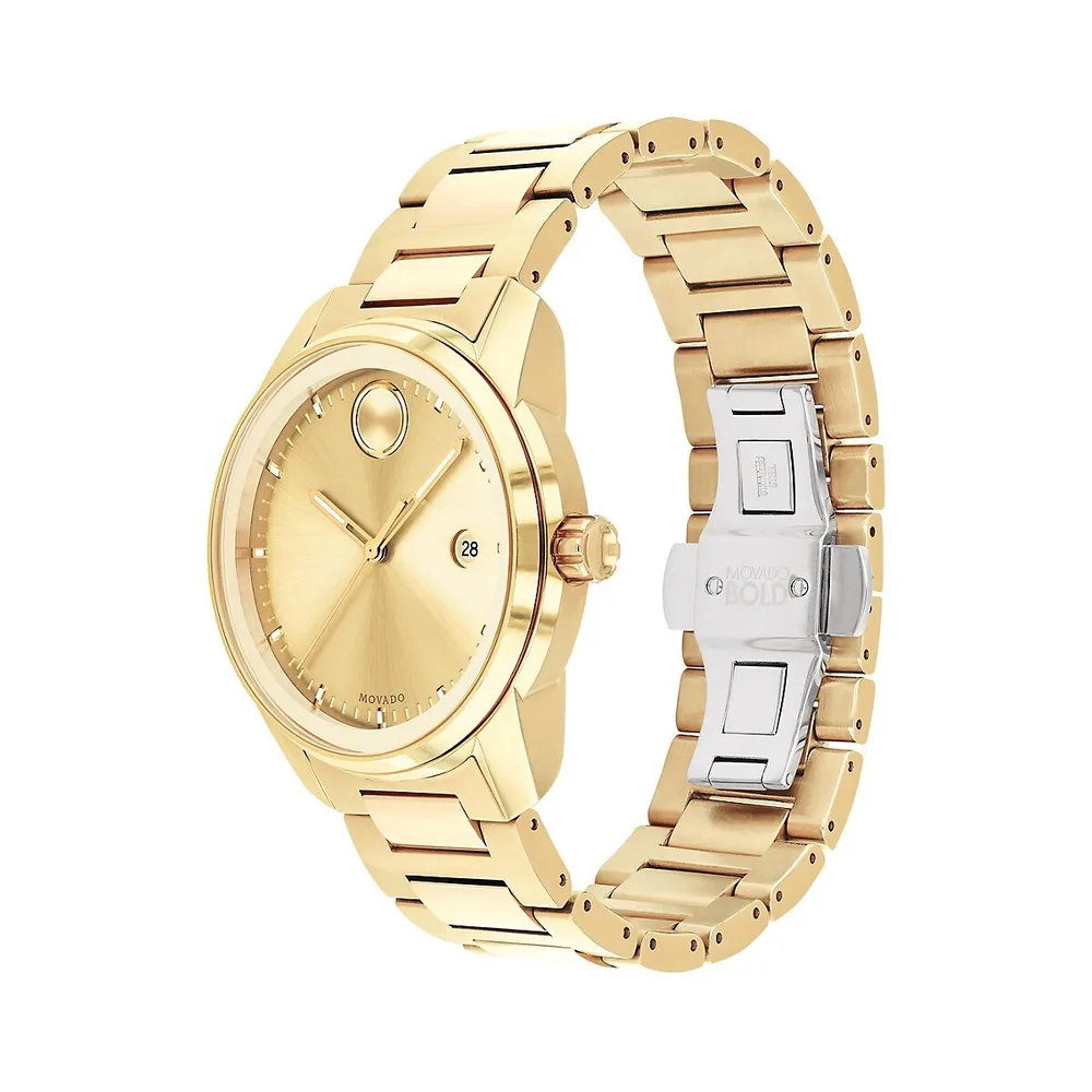 Verso Quartz Ionic Gold Plated Watch 3600735