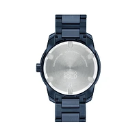 Montre-bracelet en acier inoxydable bleu Verso, 3600737