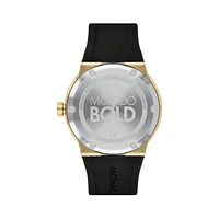 Stainless Steel & Silicone-Strap Watch