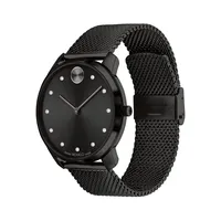 Montre-bracelet en acier inoxydable plaqué noir Bold Thin 3600904