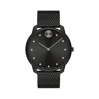 Montre-bracelet en acier inoxydable plaqué noir Bold Thin 3600904