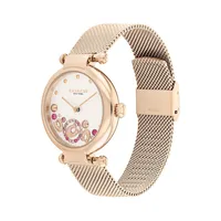 Cary Rose-Goldtone Mesh Bracelet Watch 14504004