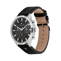 Multifunction Grey Dial & Leather Strap Watch 1710495