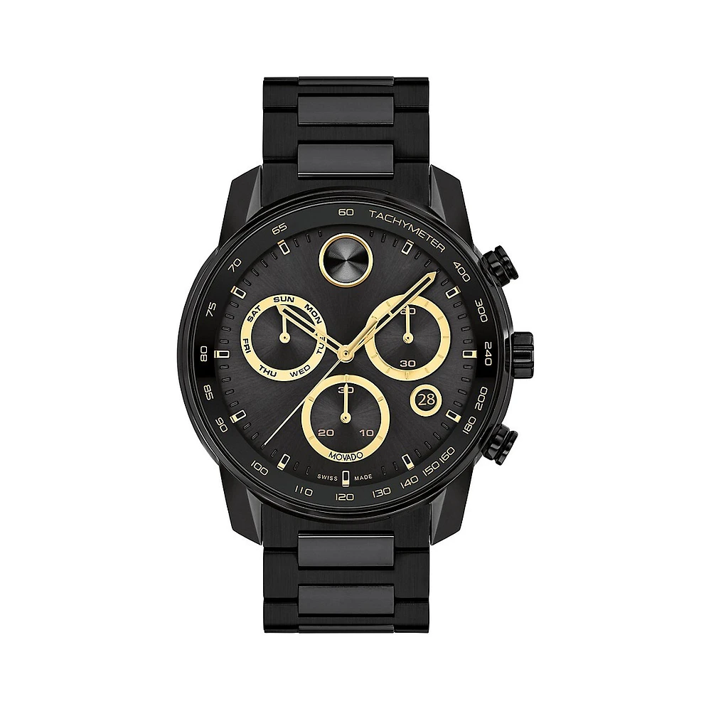 Montre-bracelet en acier à placage ionique noir Bold Verso 3600906