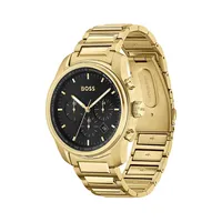 Trace Goldplated Stainless Steel Bracelet Chronograph Watch 1514006